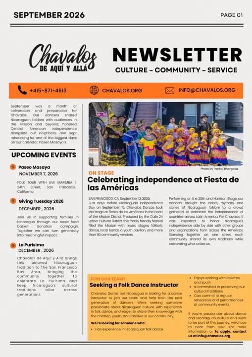 Newsletter September 2026